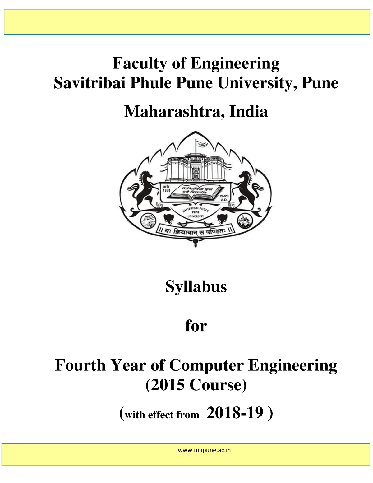 SPPU BE Computer 2015 Course Syllabus 11th June2018 - Faculty Of ...