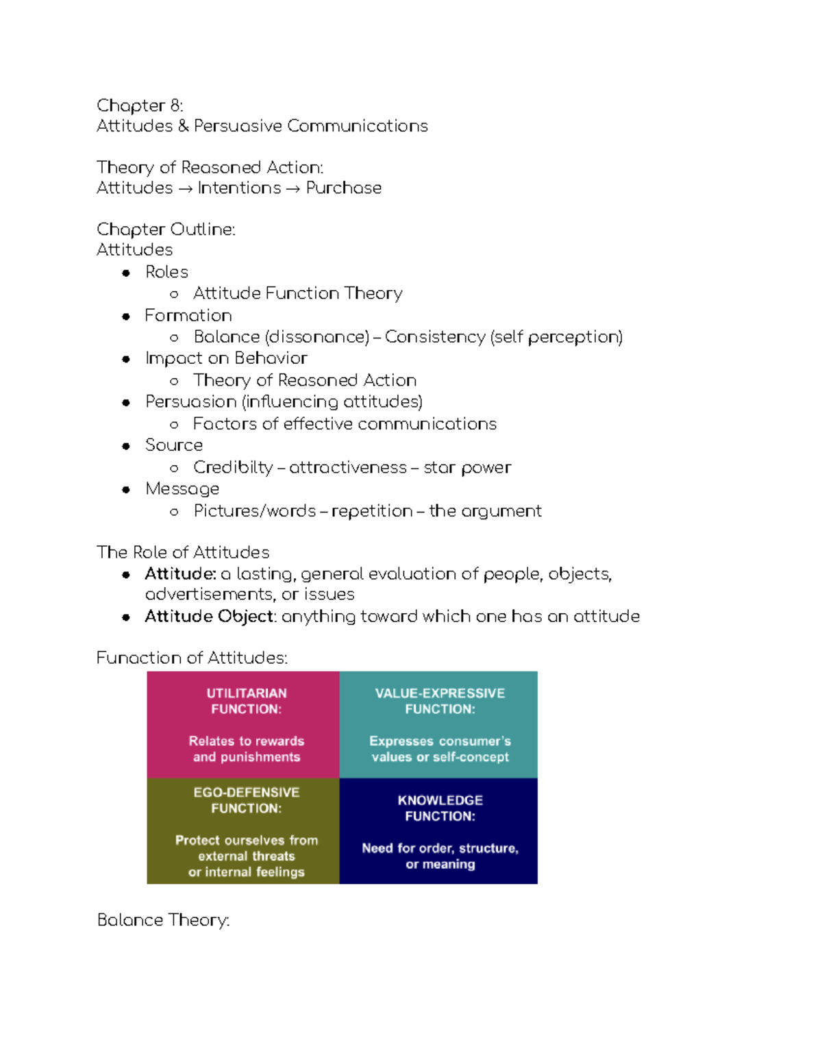 Chapter 8 Consumer Behavior - Chapter 8:Attitudes & Persuasive ...