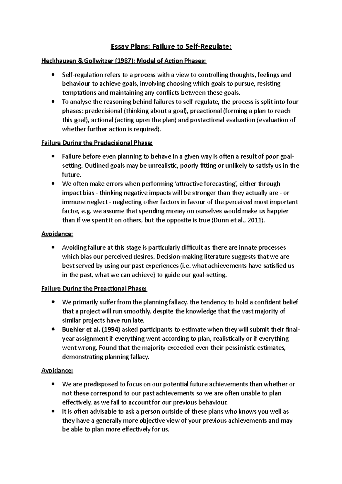 Social Essay Plan Failure To Self Regulate 966c8 Studocu