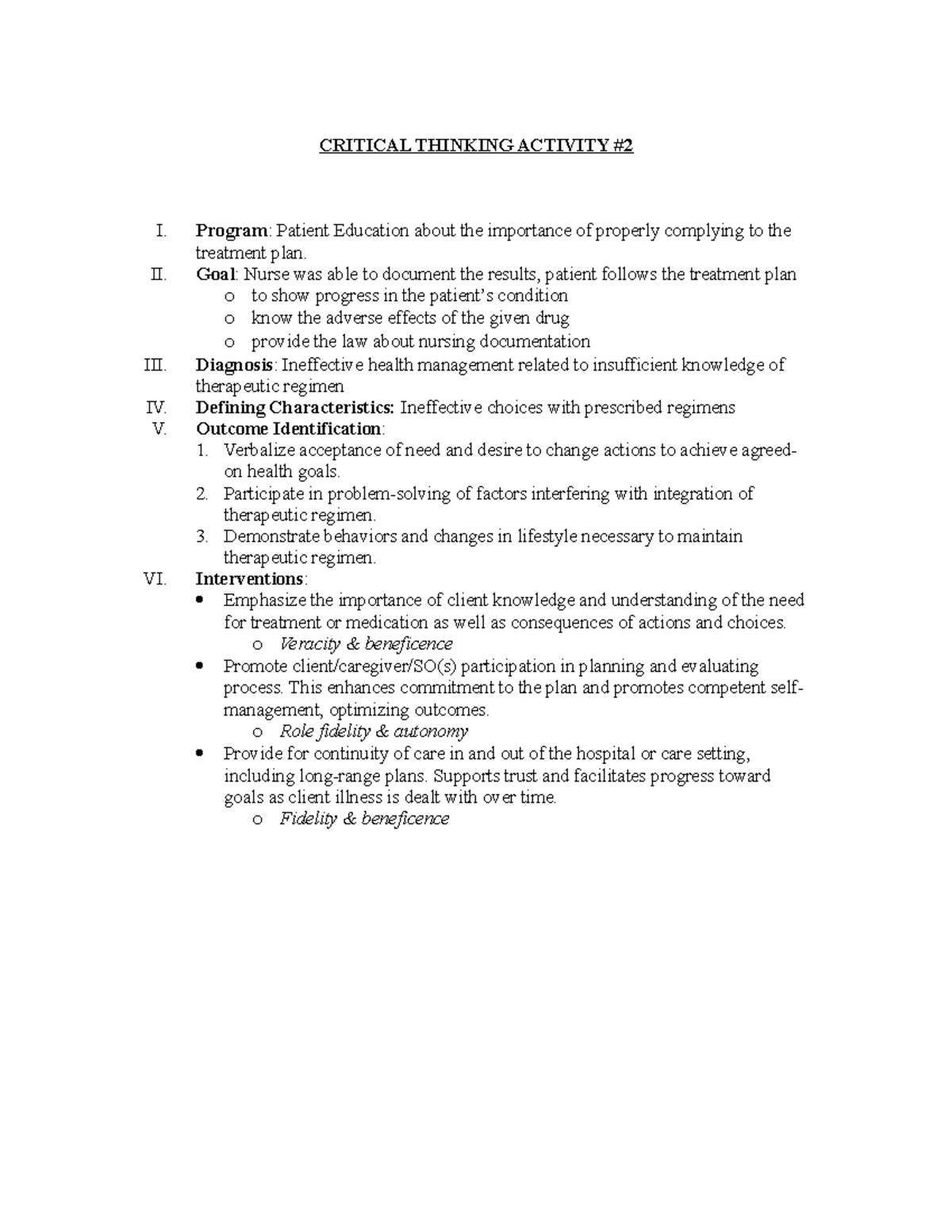 critical thinking cases in nursing answer key