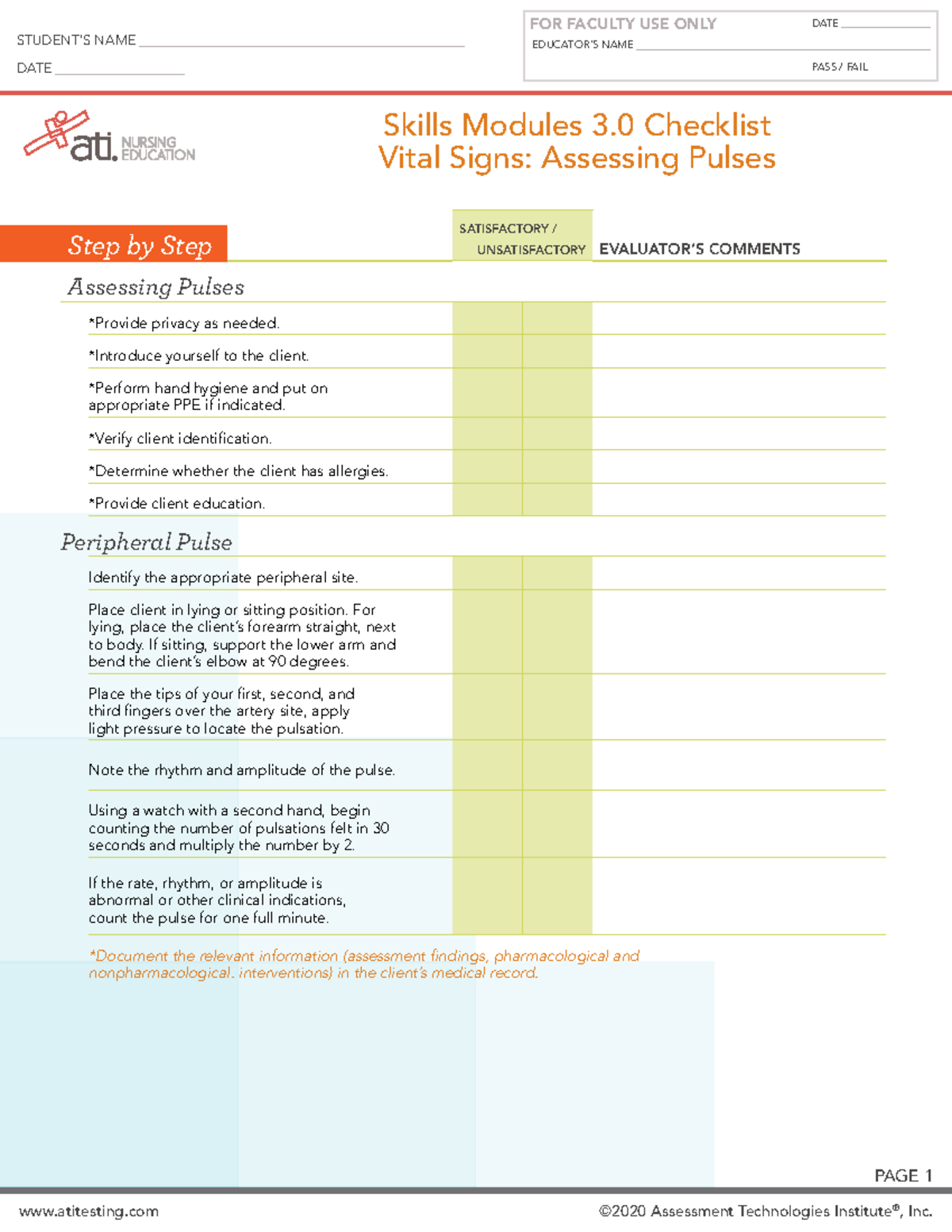 pulse business vitality checklist