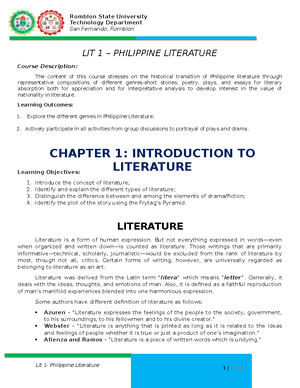 Module 2- Philippine Literature - San Fernando, Romblon Business ...