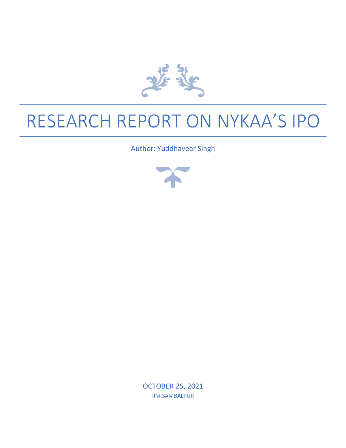 research report on nykaa pdf