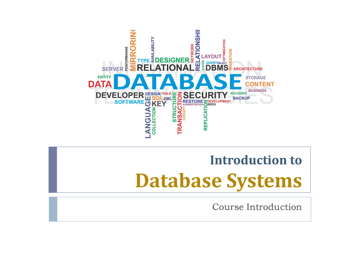 introduction to database systems itl education solutions limited pdf