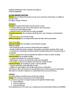 Chapter 12 Notes - GENERAL PSYCHOLOGY OpenStax Chapter 12 Social ...