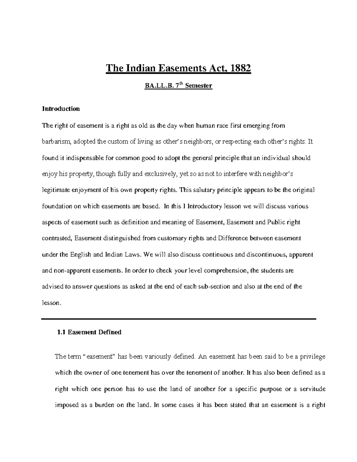 easement-ll-7th-semester-introduction-the-right-of-easement-is-a