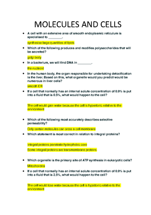 Bio Test 2Answers - Answers - Molecules And Cells  A Cell With An  Extensive Area Of Smooth - Studocu Bio Test 2Answers - Answers - Molecules And Cells  A Cell With An  Extensive Area Of Smooth - Studocu