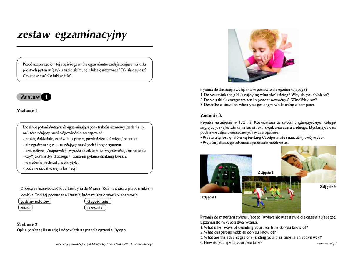 Steps In English 3 Rozkład Materiału A zestaw - English course advanced - 34 35 4. How do you spend your