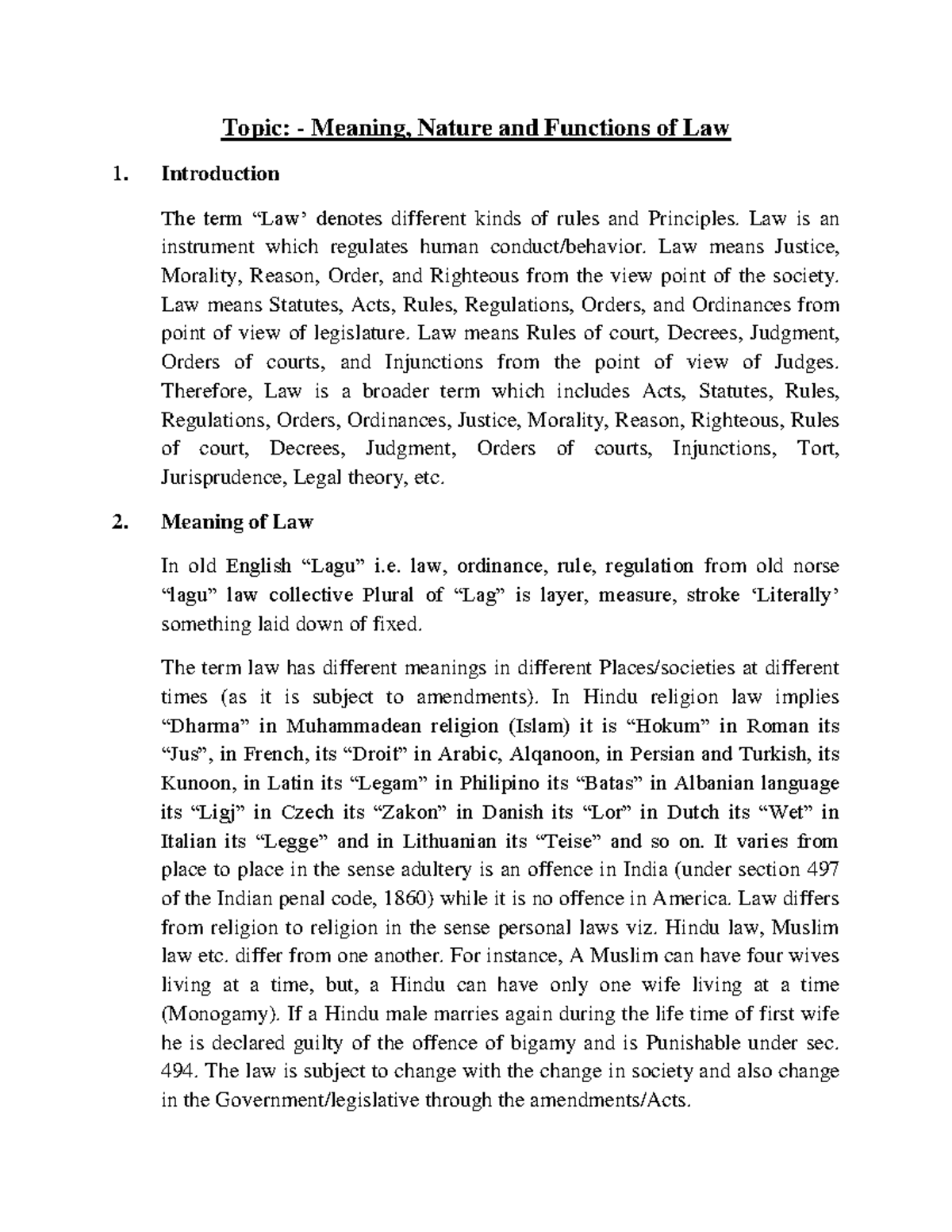 jurisprudence-unit-i-topic-meaning-nature-and-functions-of-law-1