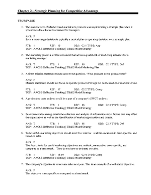 Chapter 01 - Test Bank-basic Marketing - Chapter Overview Of Marketing ...