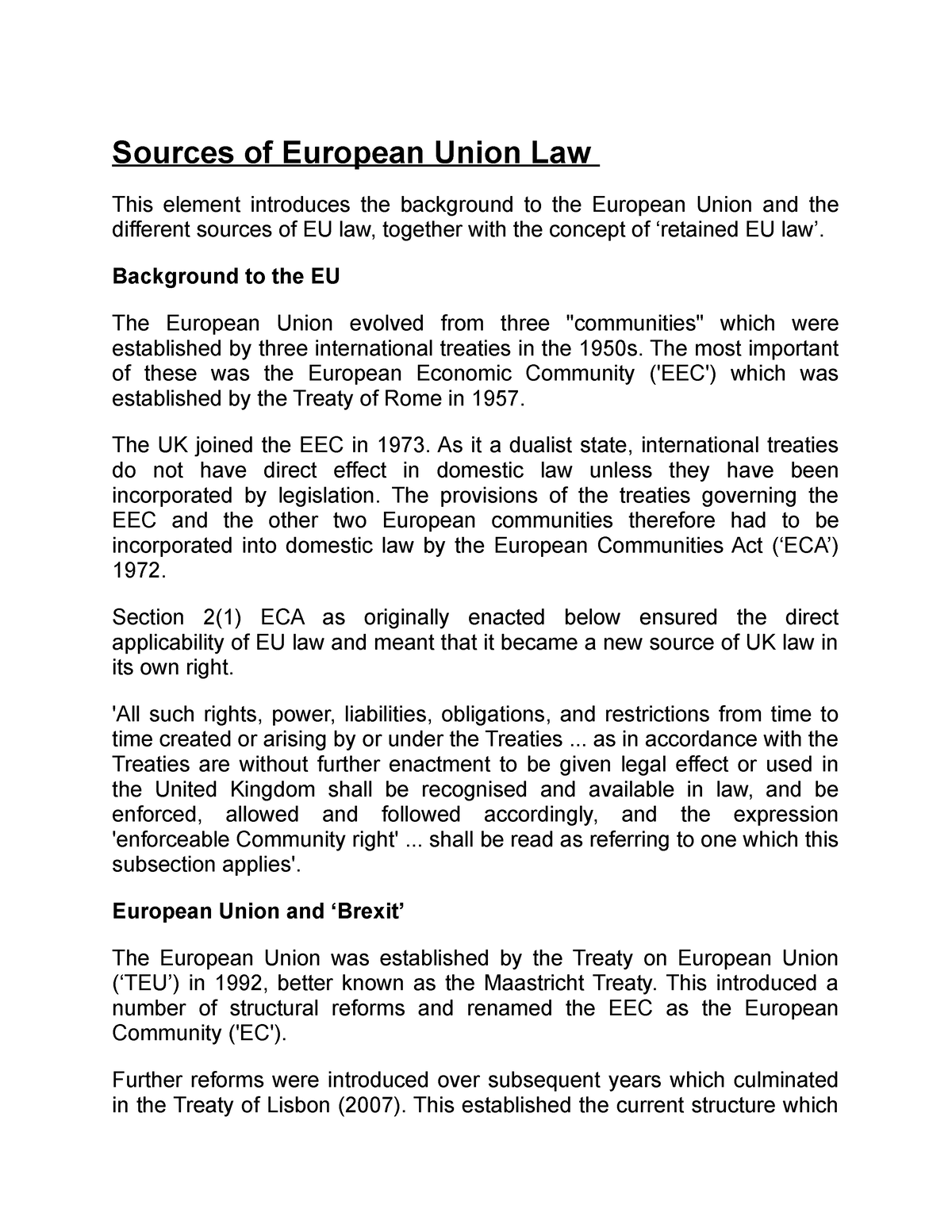 sources-of-european-union-law-background-to-the-eu-the-european-union