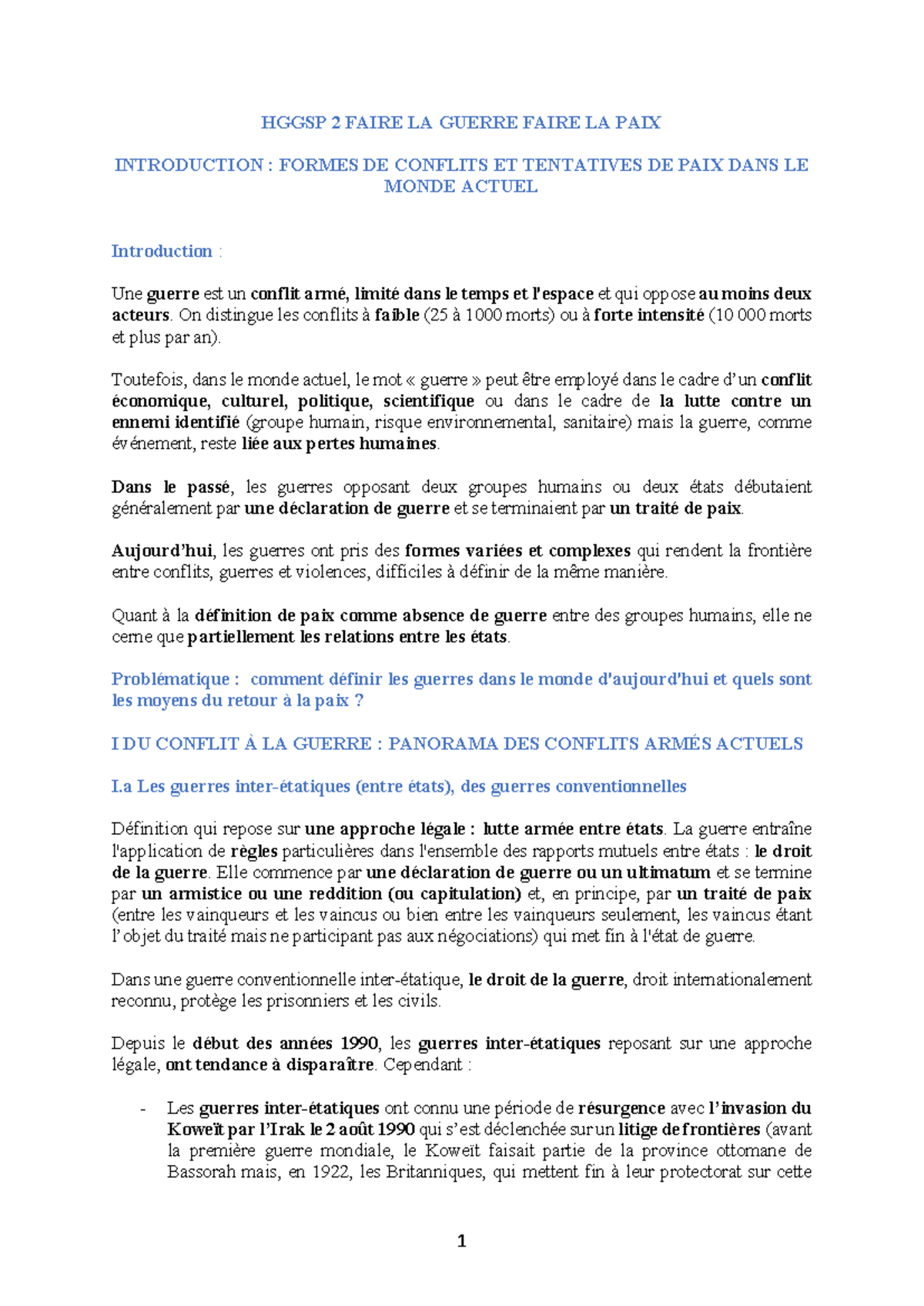 Dissertation Faire La Guerre Faire La Paix www.studocu.com