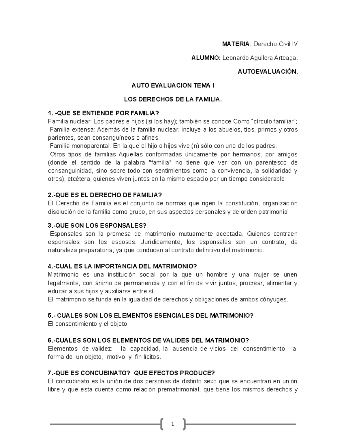 Derecho- Civil-IV Autoevaluaciòn, Leonardo Aguilera Arteaga - MATERIA ...