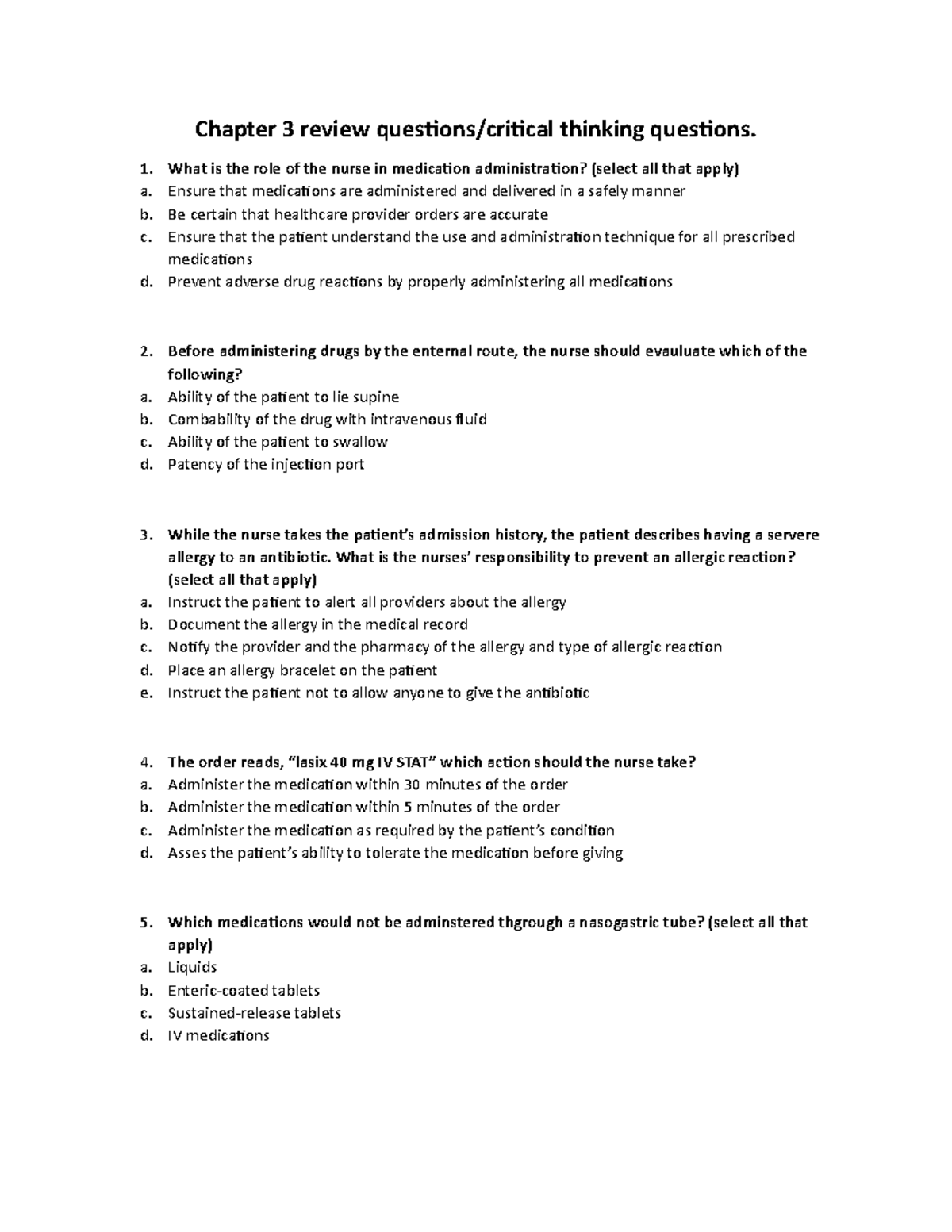 critical thinking chapter 3 answers