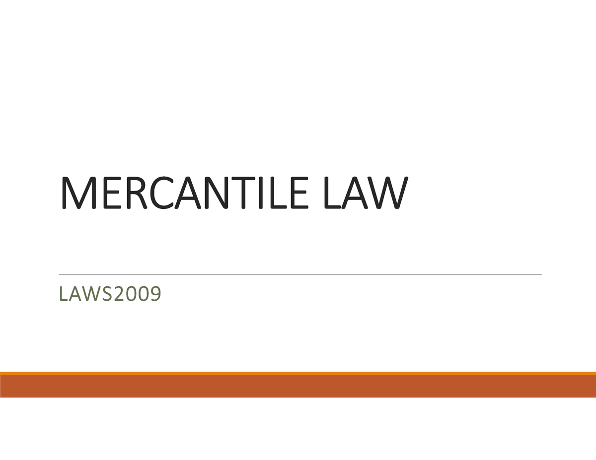 mercantile-law-lecture-14-slides-mercantile-law-laws-2009