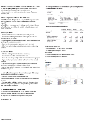 Strat Cost Chapter 1 - GOOD LUCK - CHAPTER 1 (INTRODUCTION TO STRATEGIC ...