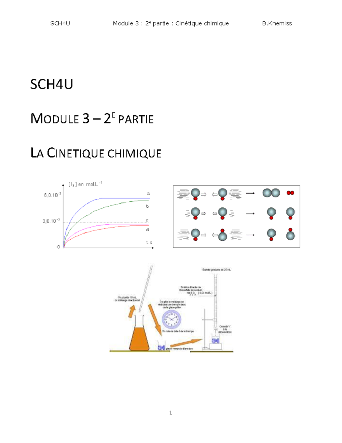 2020F Notes SCH4U Cinétique 3 - SCH4U MODULE 3 – 2 E PARTIE LA ...