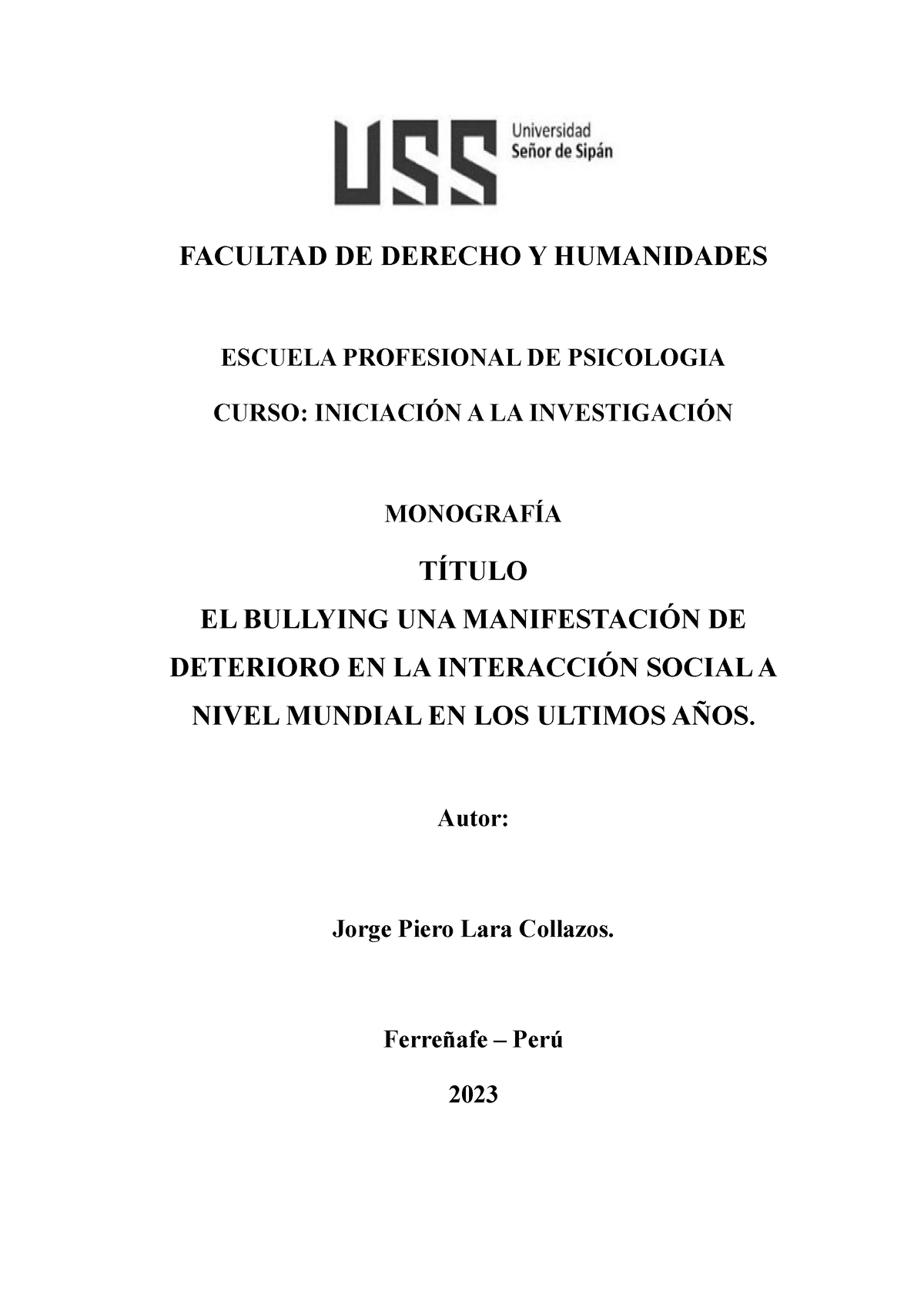 Producto Academico Ii Facultad De Derecho Y Humanidades Escuela Profesional De Psicologia 6759