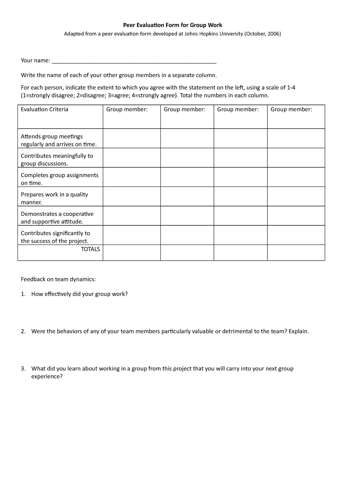 sna-project-groupwork-evaluation-peer-evaluation-form-for-group-work