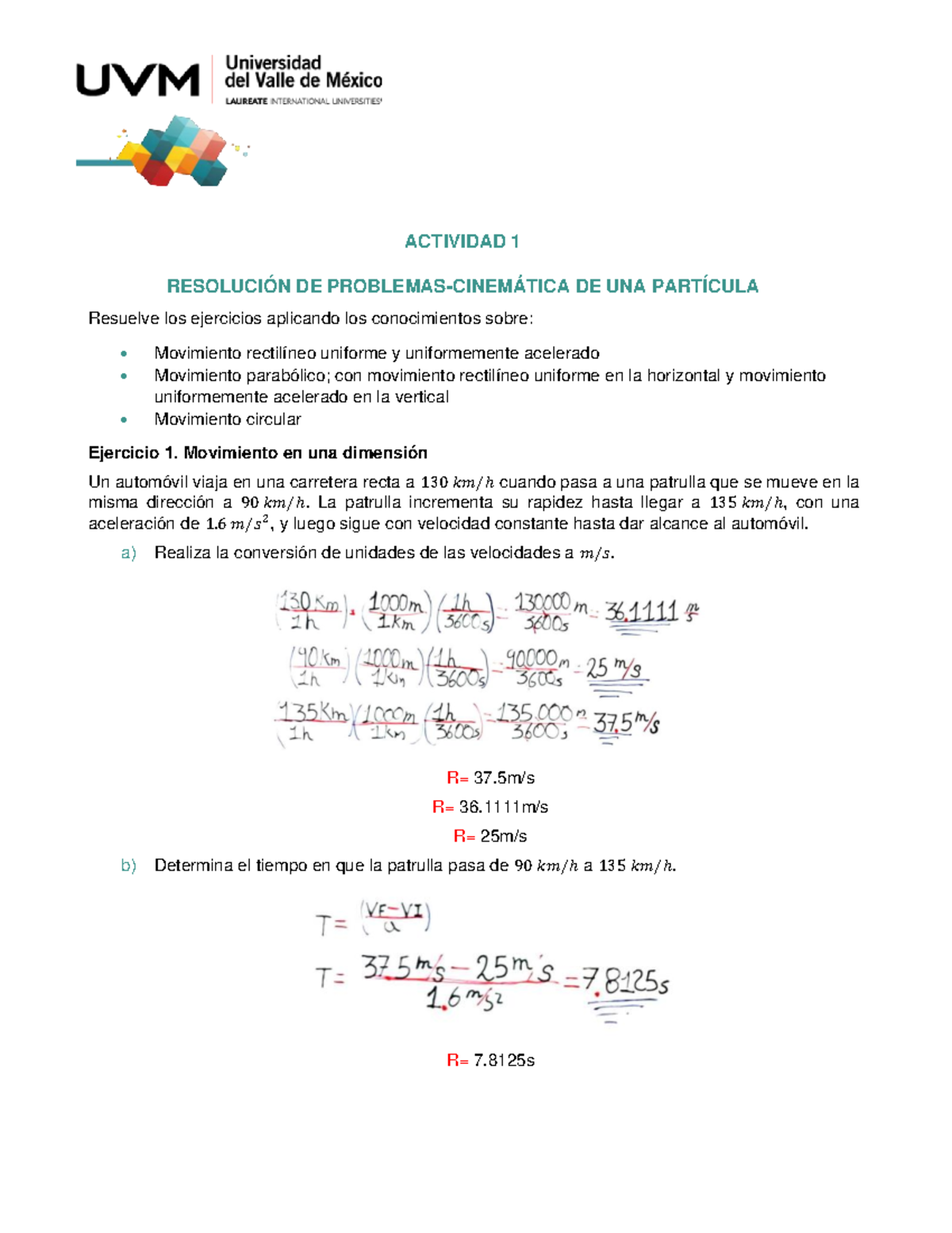 U1 Ejercicios Cinemateica Particulas 1SIN Portada - ACTIVIDAD 1 ...