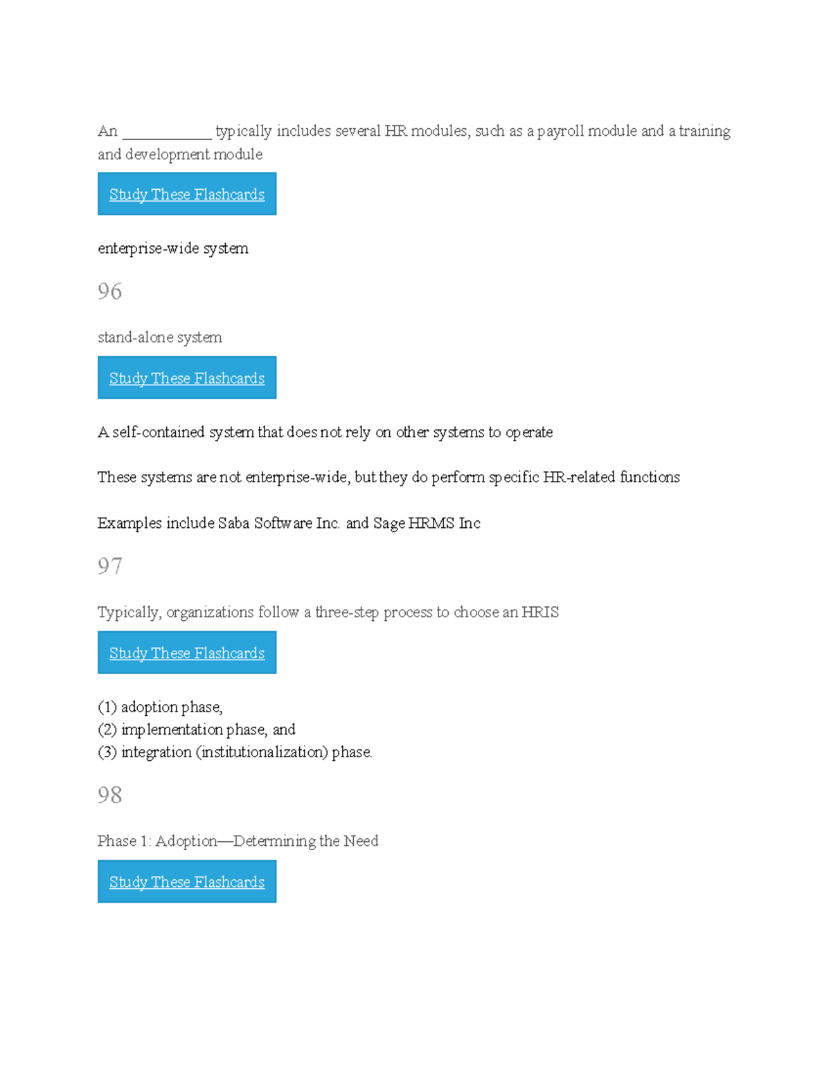 Typically includes several HR modules - and Sage HRMS Inc 97 Typically ...