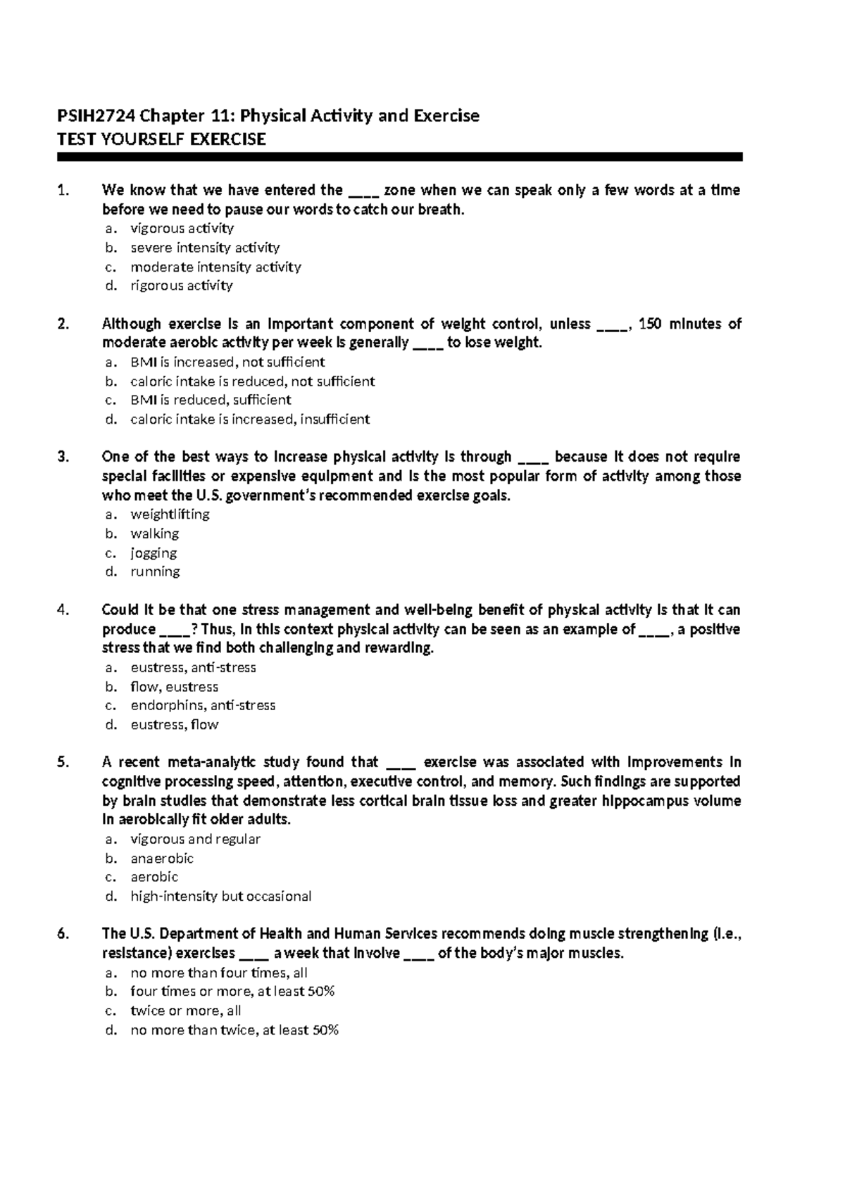 PSIH2724 Chapter 11 Test Yourself Exercise 2024 - PSIH2724 Chapter 11 ...