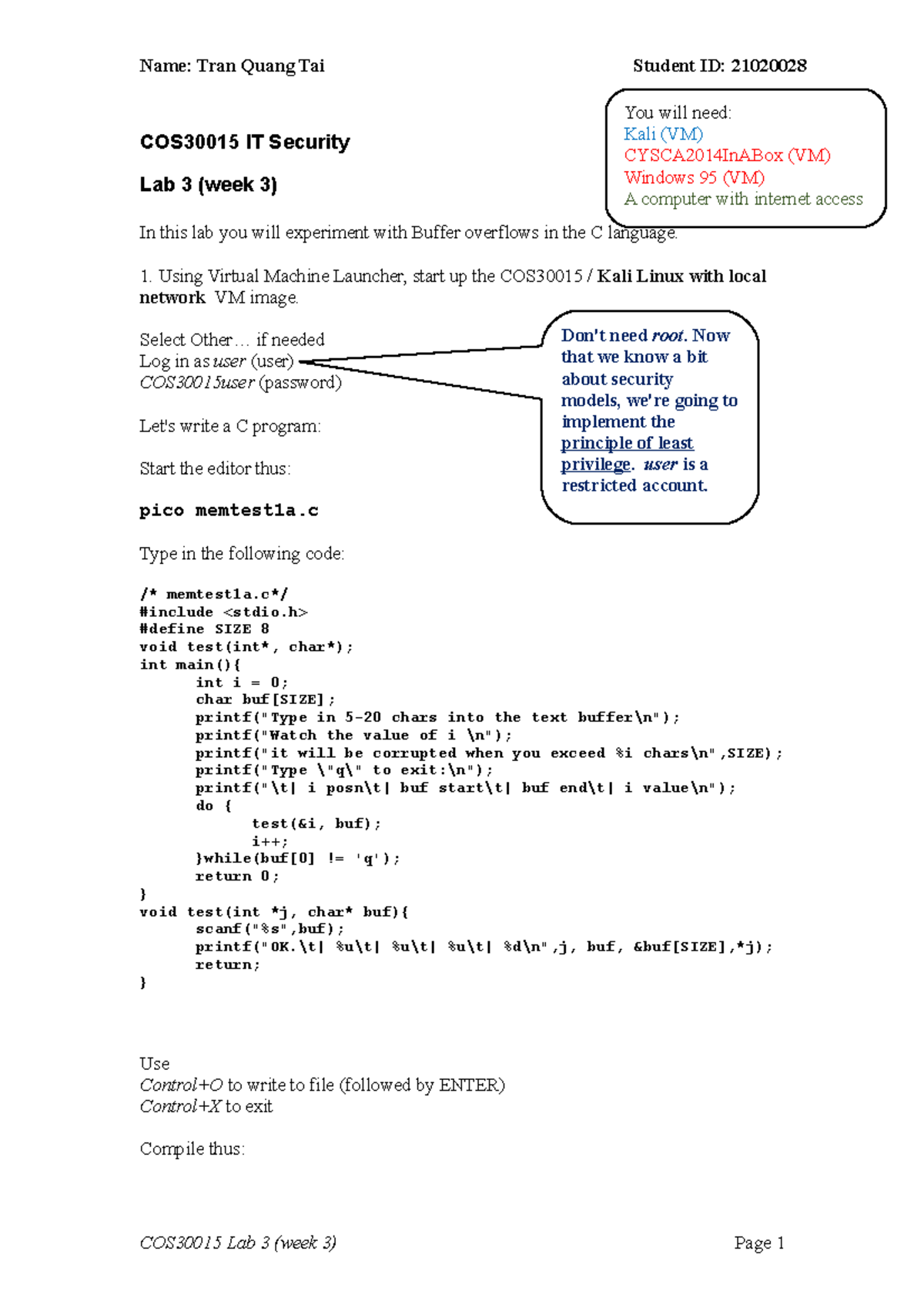 COS30015 Lab 3 week3 - qwewqe - COS30015 IT Security Lab 3 (week 3) In ...