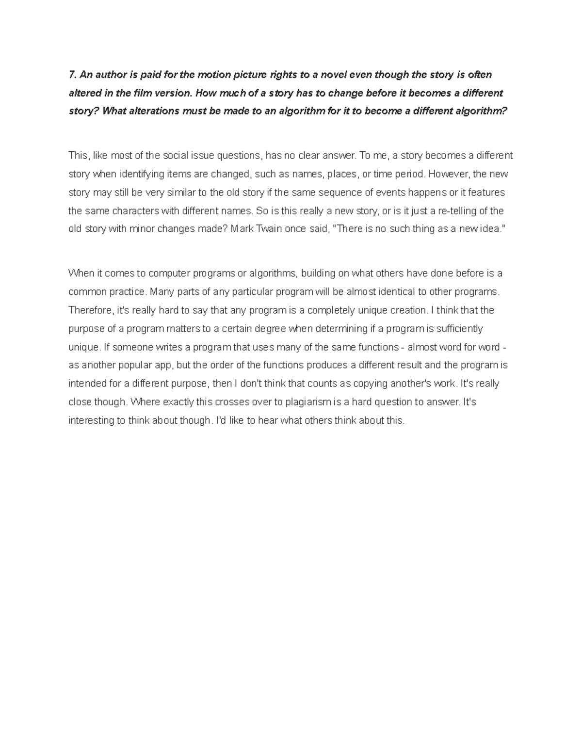 12 - Discussion notes - An author is paid for the motion picture rights ...