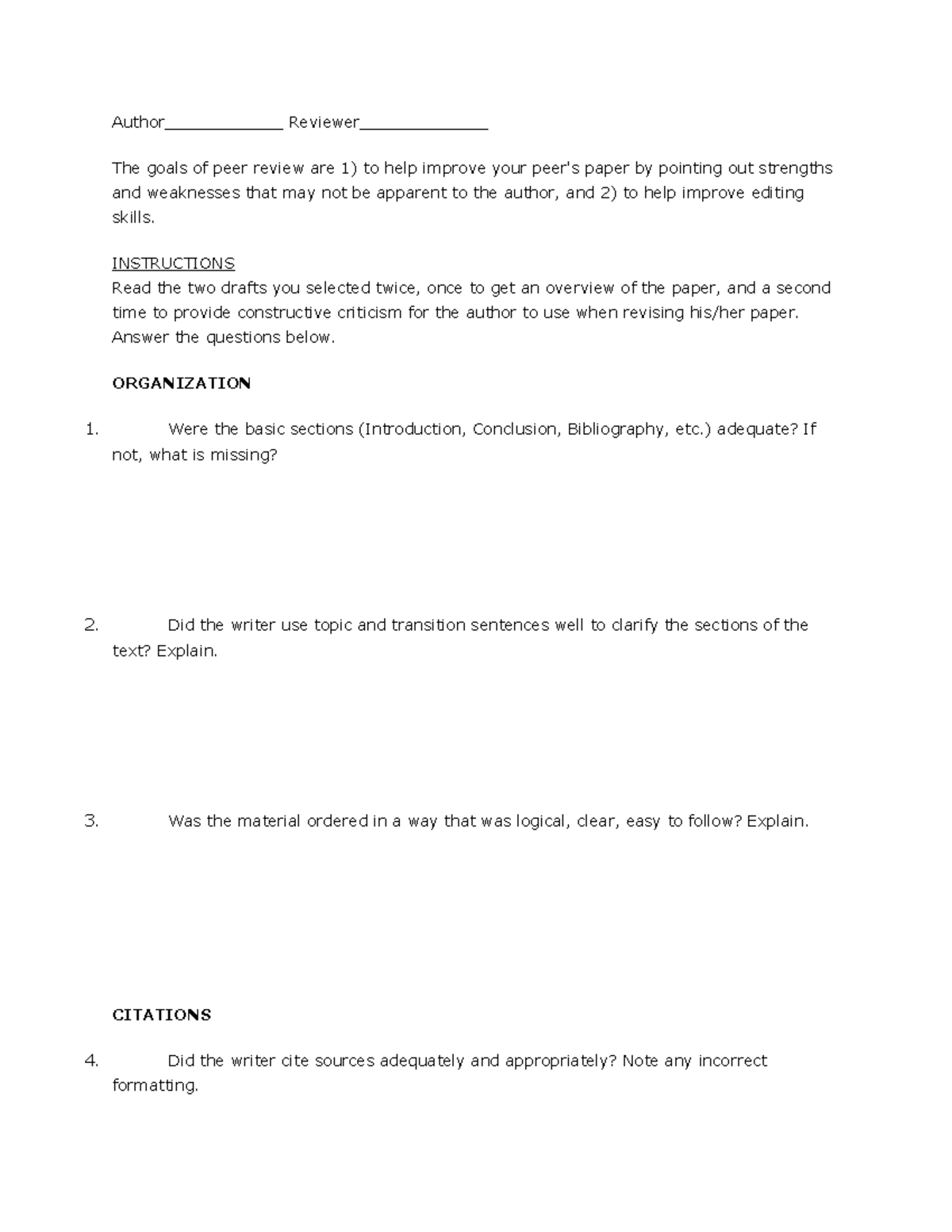 Peer Review Worksheet (3) Copy - Author____________ Reviewer ...