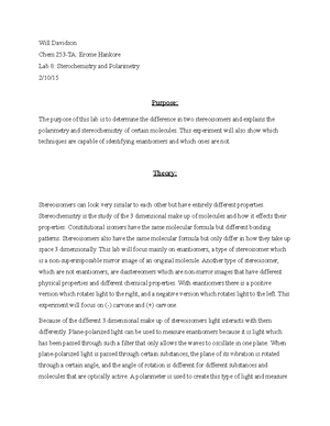 Chem253 Expt 4 Thin Layer Chromatography - Experiment 4: Thin Layer ...