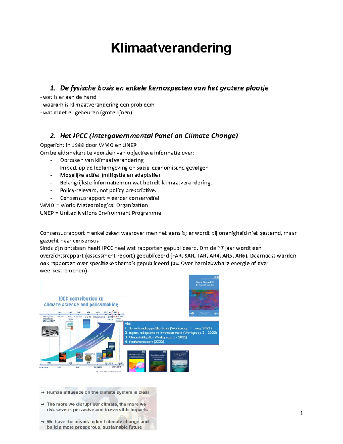 Klimaatverandering Samenvatting - Klimaatverandering 1. De Fysische ...