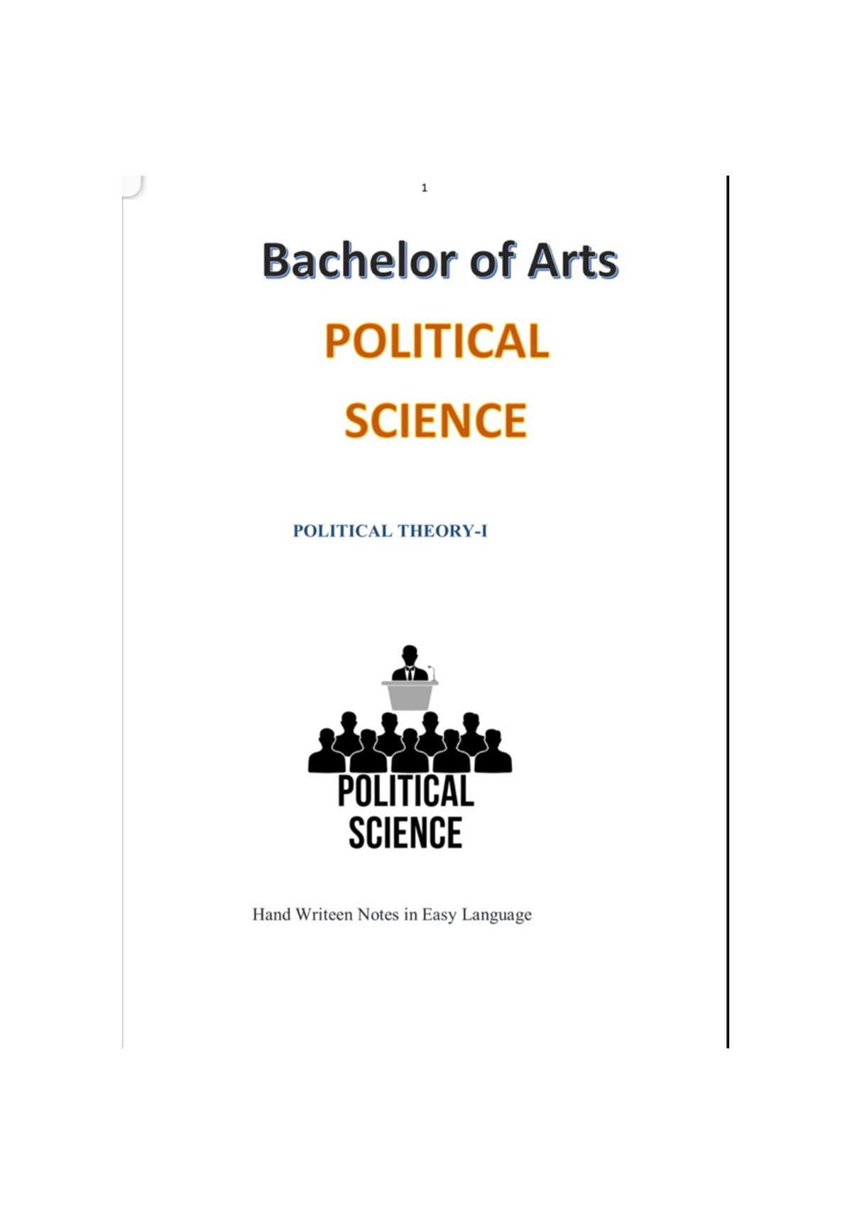 ba political science assignment pdf