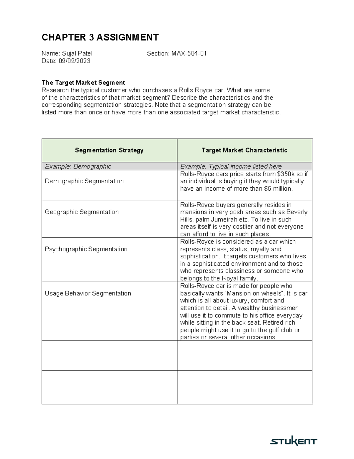 Chapter+3+Assignment%281%29 - CHAPTER 3 ASSIGNMENT Name: Sujal Patel ...