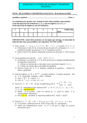 Ay GA TP3 2021 - Material De Practica - U.T. - F.R Álgebra Y Geometría ...