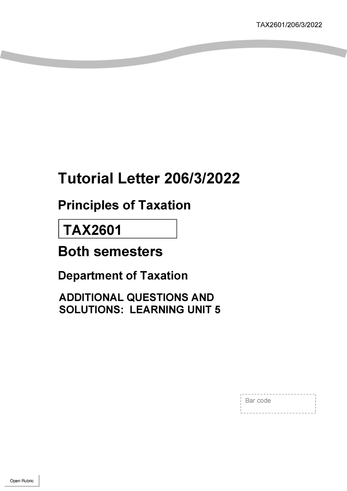 tax2601 assignment 5 solution 2022