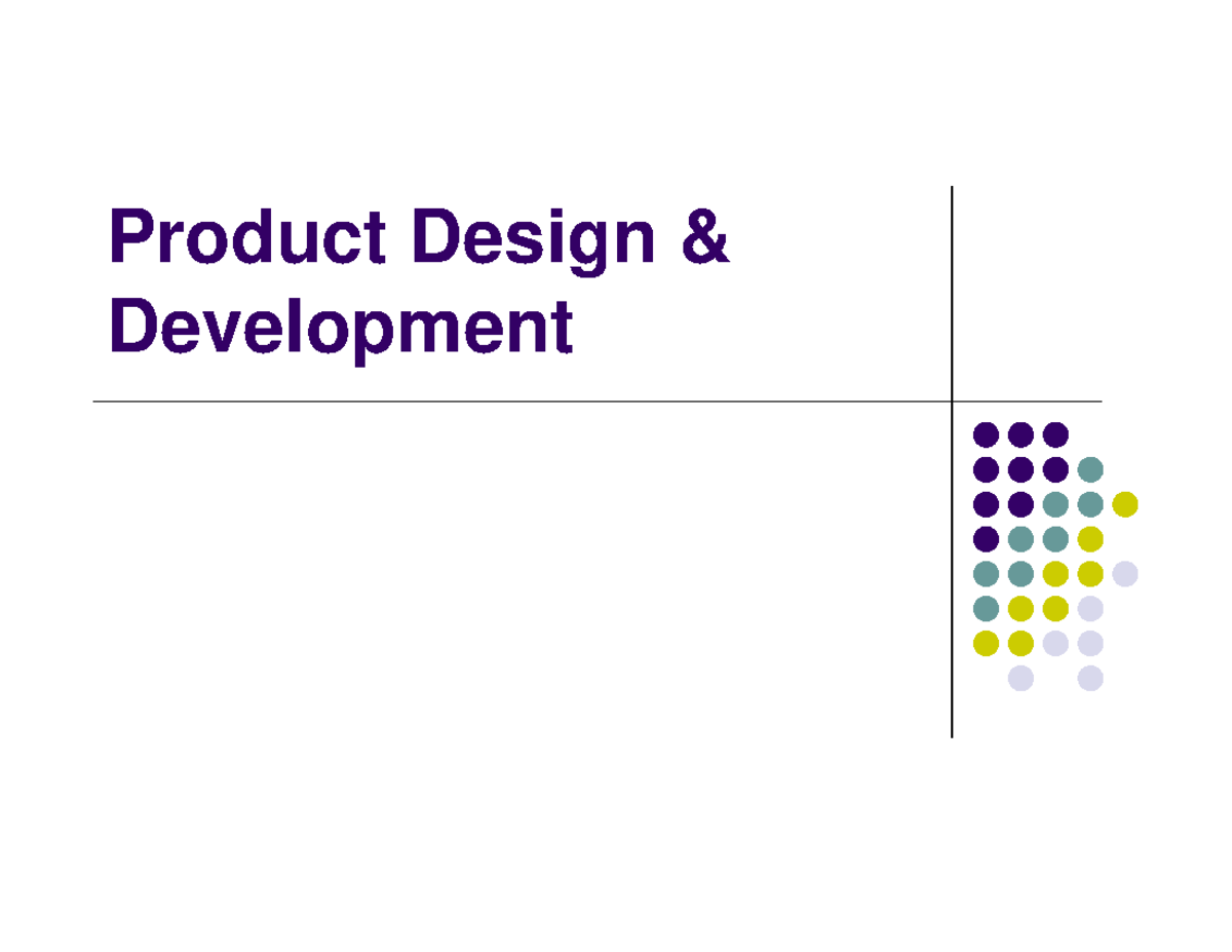 Course overview - Presentation - Product Design & Development Course ...