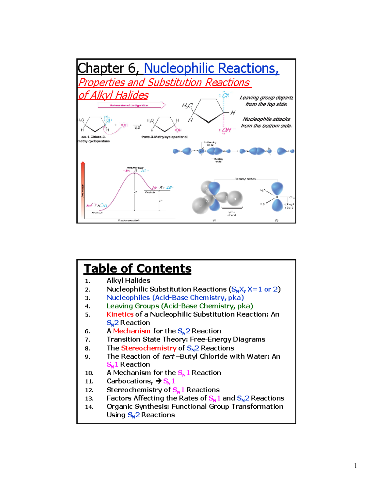 232 chapter 06 - Chapter 6, Nucleophilic Reactions, Properties and ...