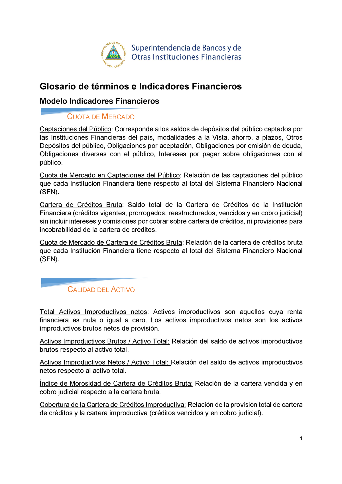 Glosarioindicadoresfinancierosdepublicacion Act Glosario