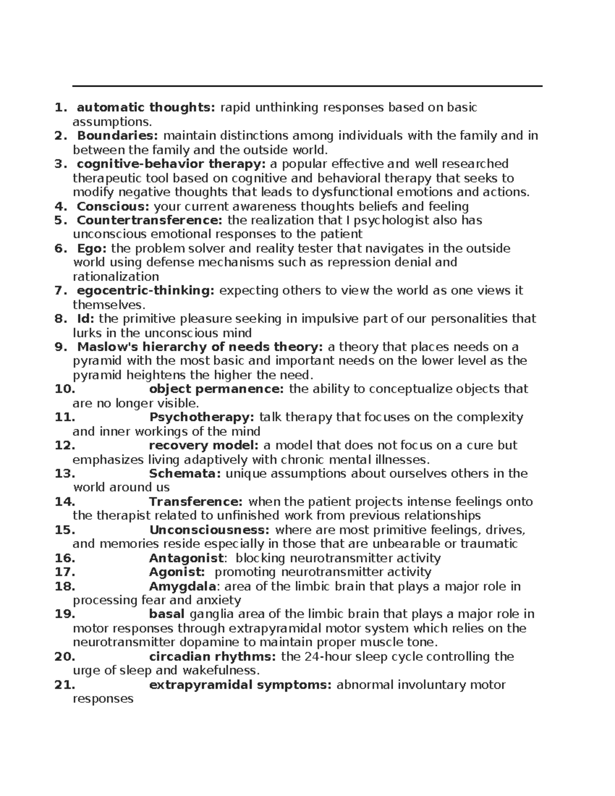 MH terms wk2 - automatic thoughts: rapid unthinking responses based on ...