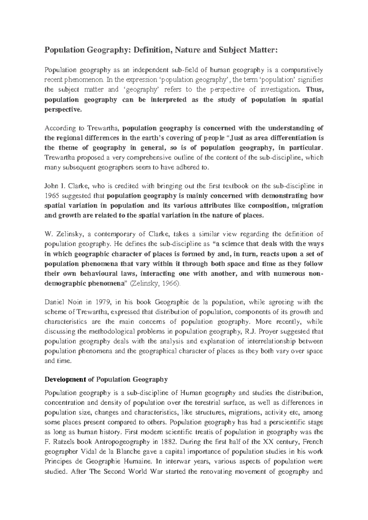 Population geography Nature and scope - Population Geography ...