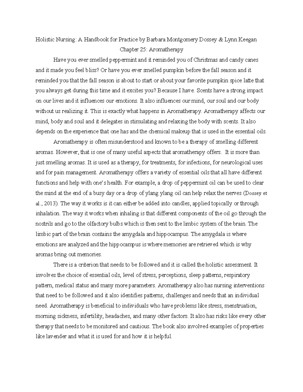 Sample Journal Submission - Holistic Nursing: A Handbook for Practice ...