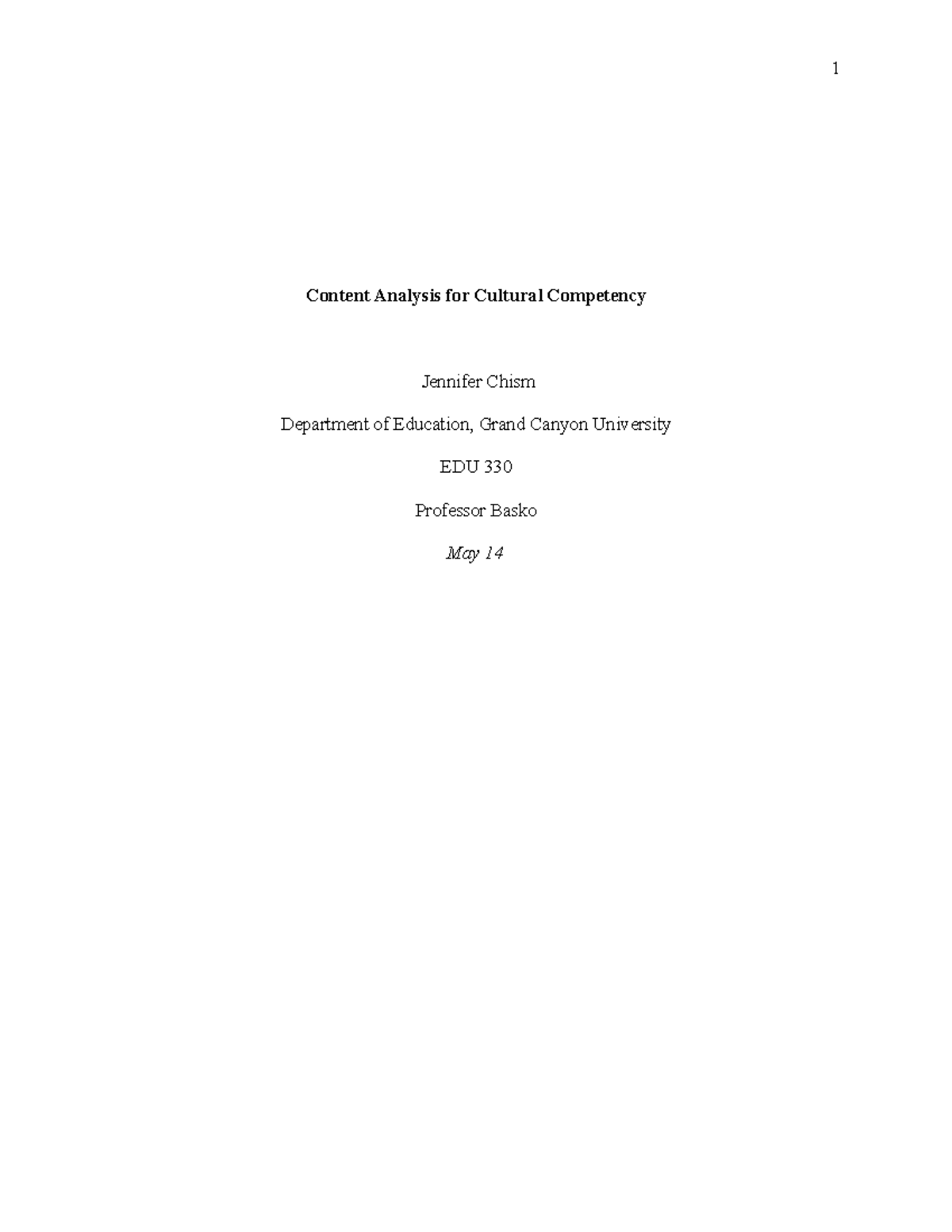 EDU 330 Topic 5 Assignment Template Please use this template - Content ...