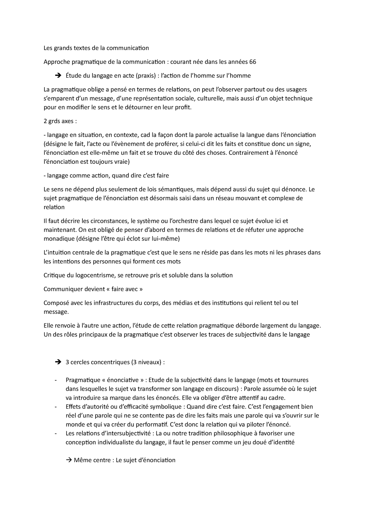 CM-3 - Notes De Cours 3 - Les Grands Textes De La Communication ...