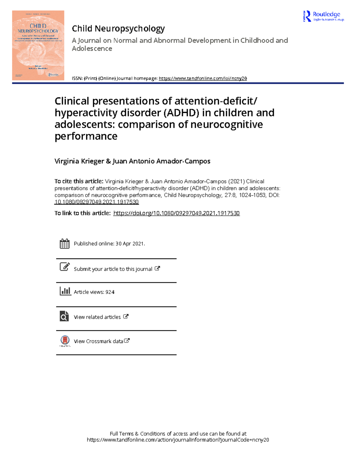 Clinical presentations of attention deficit hyperactivity disorder ADHD ...