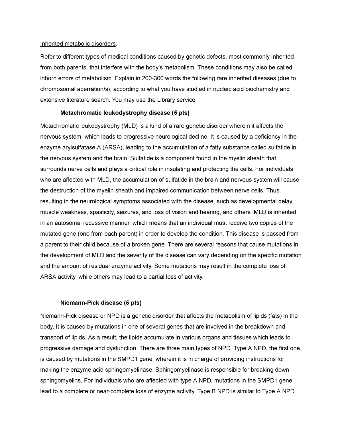 Inborn Metabolic Diseases - Inherited metabolic disorders: Refer to ...