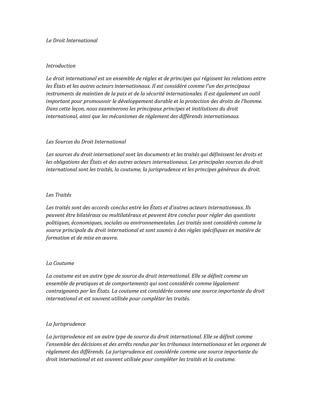 l'ordre juridique international dissertation