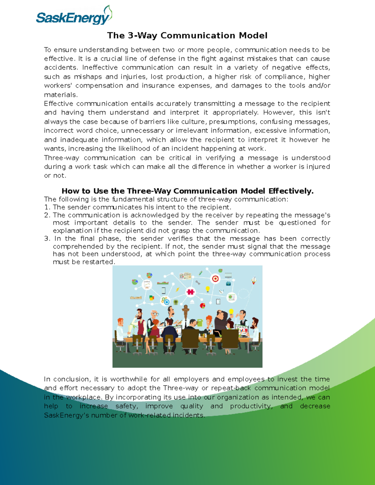 The 3Way Communication Model ENEL 390 UR Studocu