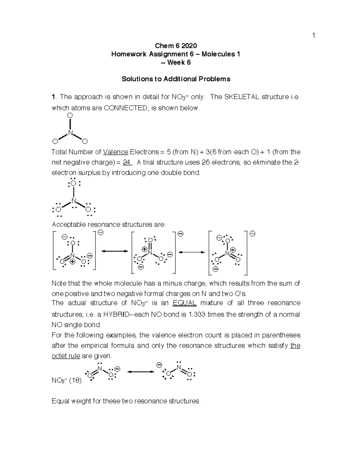 assignment 6 chemistry