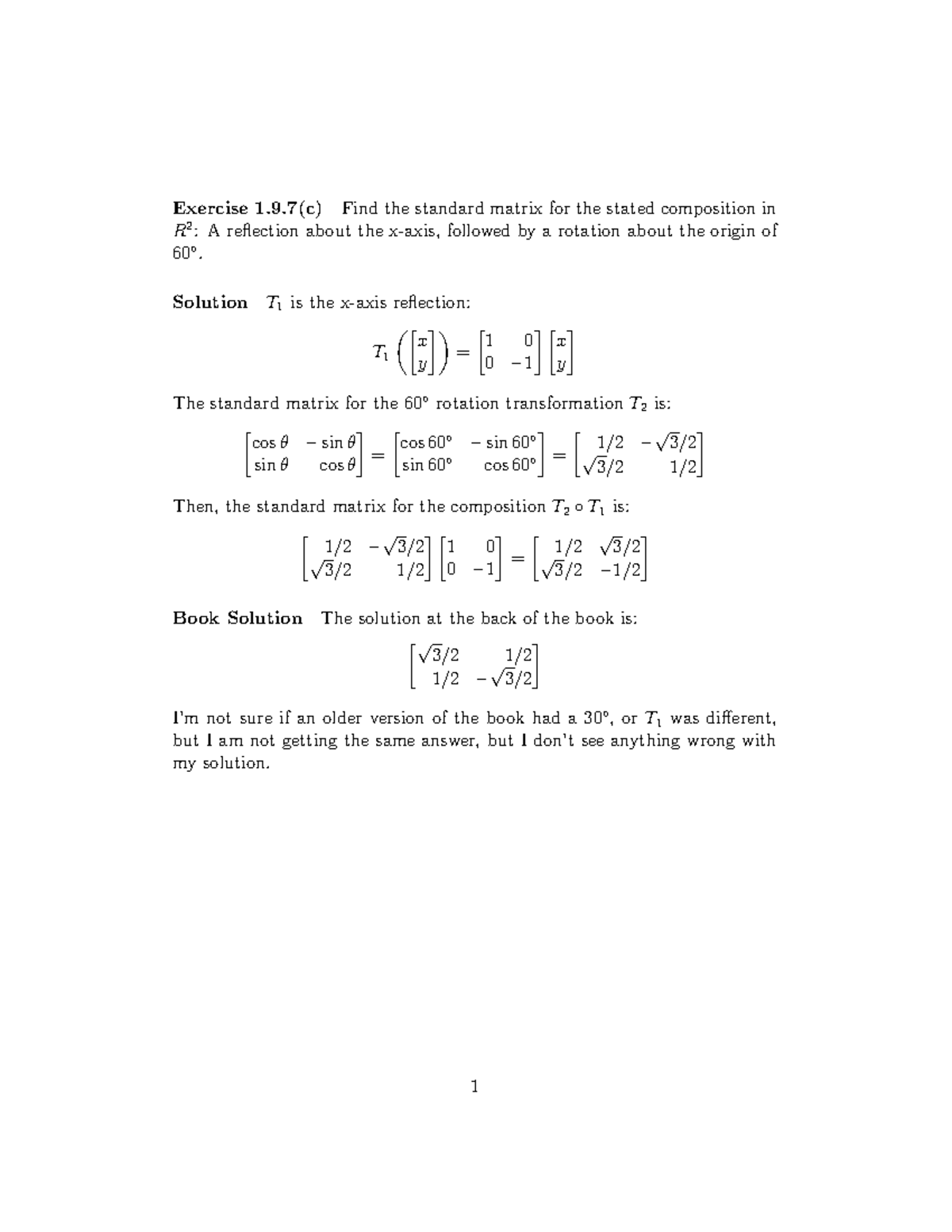 Calc III Notes (10) - Exercises out of the assigned textbook - Exercise ...
