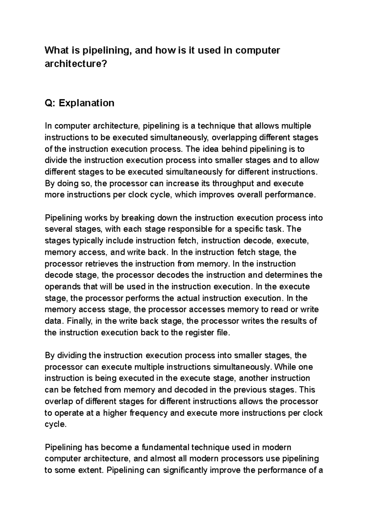 what-is-pipelining-and-how-is-it-used-in-computer-architecture-what